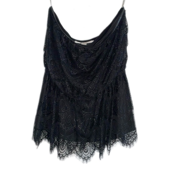 Boston Proper Tops - Boston Proper Black Lace Sleeveless Peplum Tube Top - S